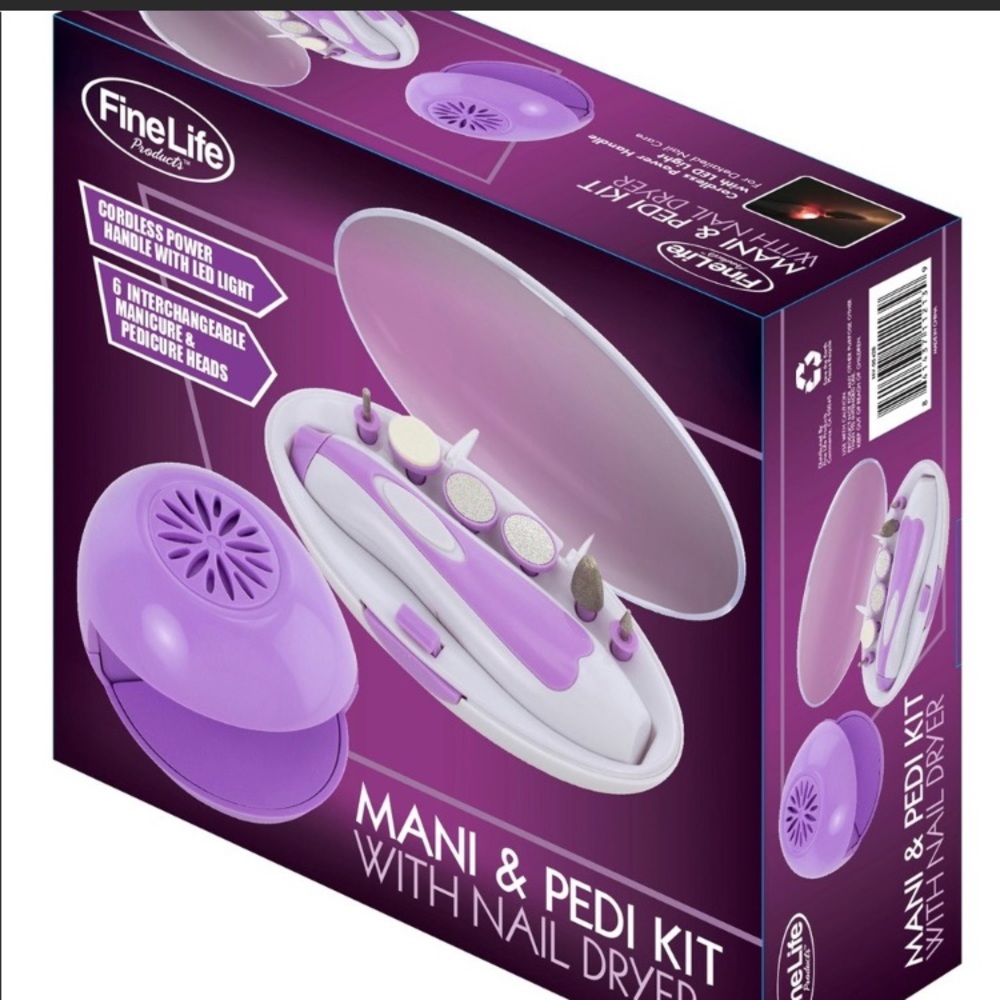 mani pedi kit with nail dye; brand new with tags
